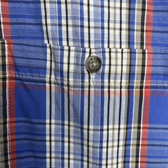 TwentyX Wrangler Button Down S/S Blue Plaid Western Rancher XL - Picture 7 of 14